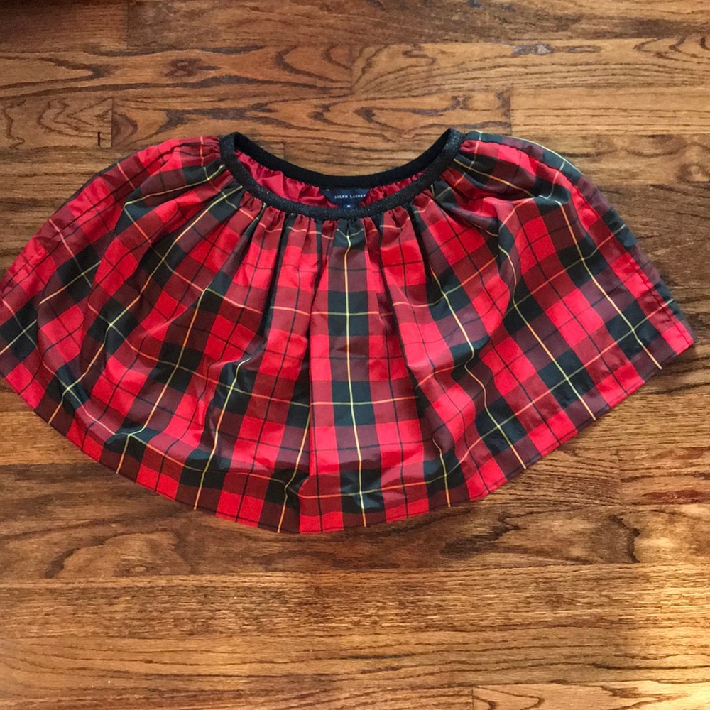 Ralph Lauren red plaid mini skirt youth XL (sz16)